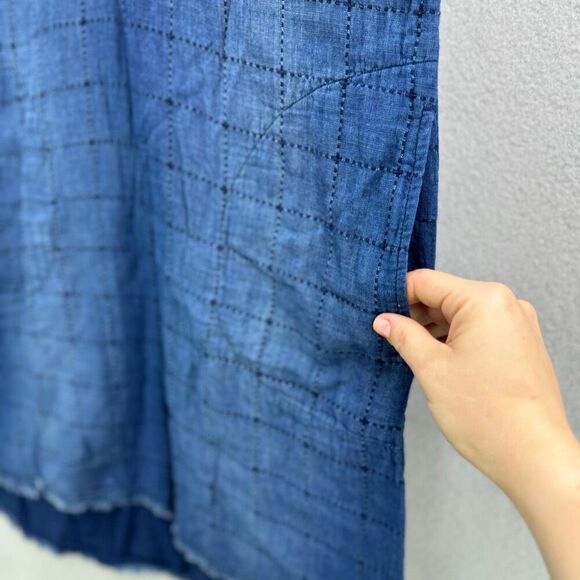 Anthropologie Cloth & Stone Frayed Chambray Tunic Dress XS - Picture 6 of 11